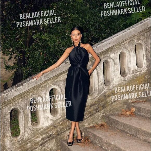 ZARA STUDIO TAFFETA HALTER DRESS LIMITED EDITION - Picture 3 of 10